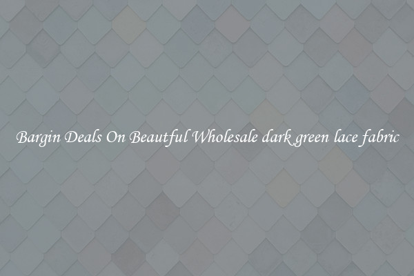 Bargin Deals On Beautful Wholesale dark green lace fabric