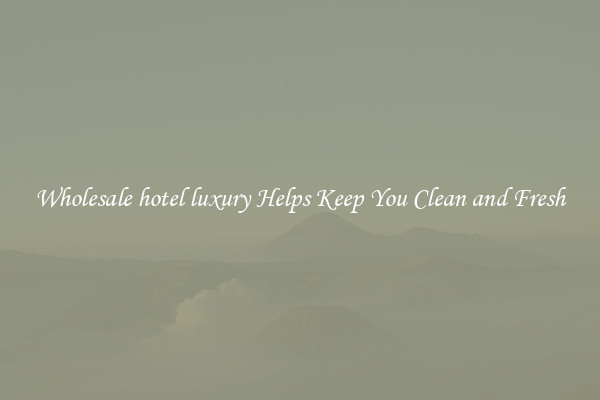 Wholesale hotel luxury Helps Keep You Clean and Fresh