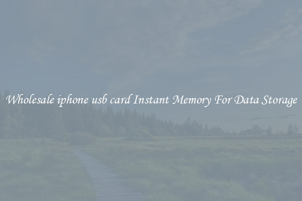 Wholesale iphone usb card Instant Memory For Data Storage