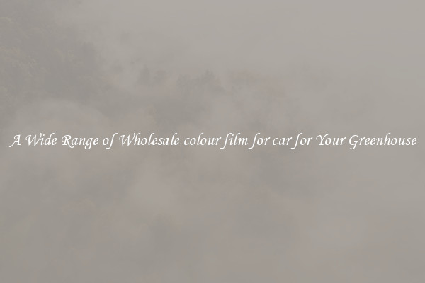 A Wide Range of Wholesale colour film for car for Your Greenhouse