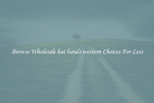Browse Wholesale hat bands western Choices For Less