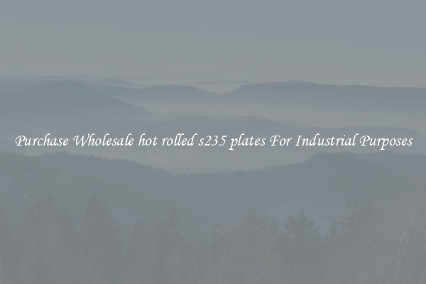 Purchase Wholesale hot rolled s235 plates For Industrial Purposes